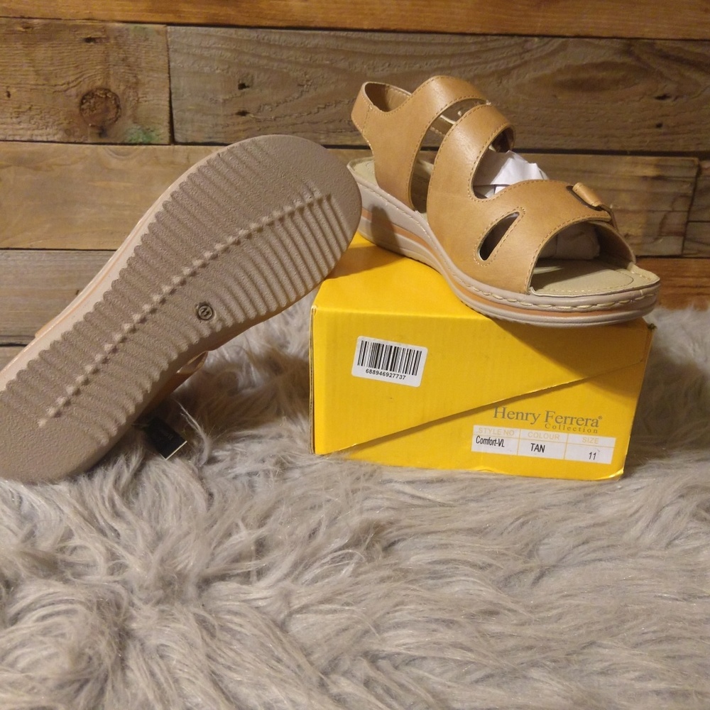 Henry Ferrera Tan sandal - NEW